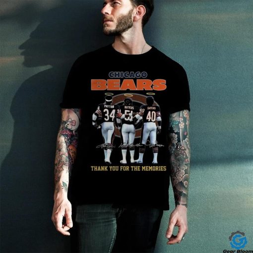 Chicago Bears Payton And Butkus And Sayers Thank You For The Memories T Shirt