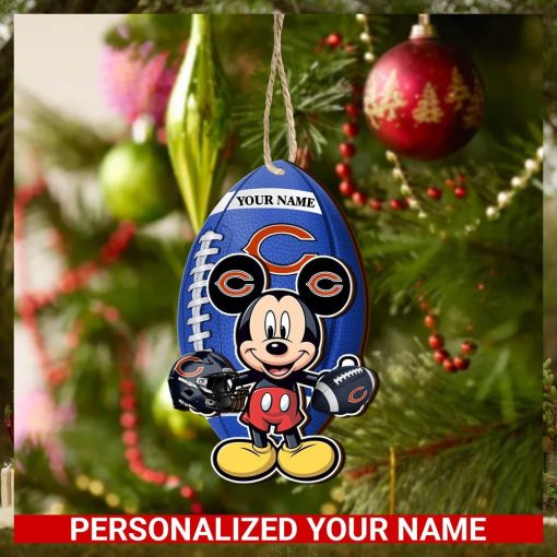 Chicago Bears Personalized Your Name Mickey Mouse And NFL Team Ornament SP161023165ID03