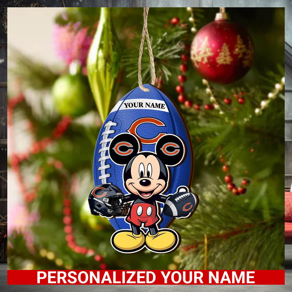 Chicago Bears Personalized Your Name Mickey Mouse And NFL Team Ornament SP161023165ID03 Chicago Bears Personalized Your Name Mickey Mouse And NFL Team Ornament SP161023165ID03