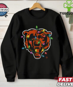 Chicago Bears Primary Logo Holiday Lights T Shirt