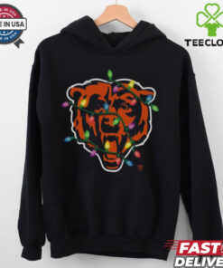Chicago Bears Primary Logo Holiday Lights T Shirt
