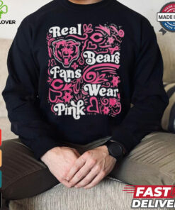 Chicago Bears Real Bears Fans Wear Pink T Shirt