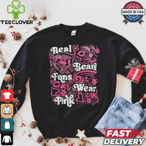 Chicago Bears Real Bears Fans Wear Pink T Shirt