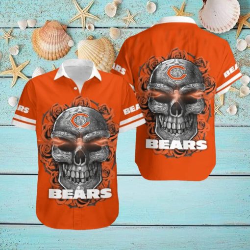Chicago Bears Skull 3D Hawaiian Shirt Summer Collection