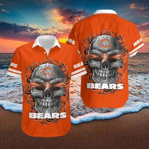 Chicago Bears Skull 3D Hawaiian Shirt Summer Collection