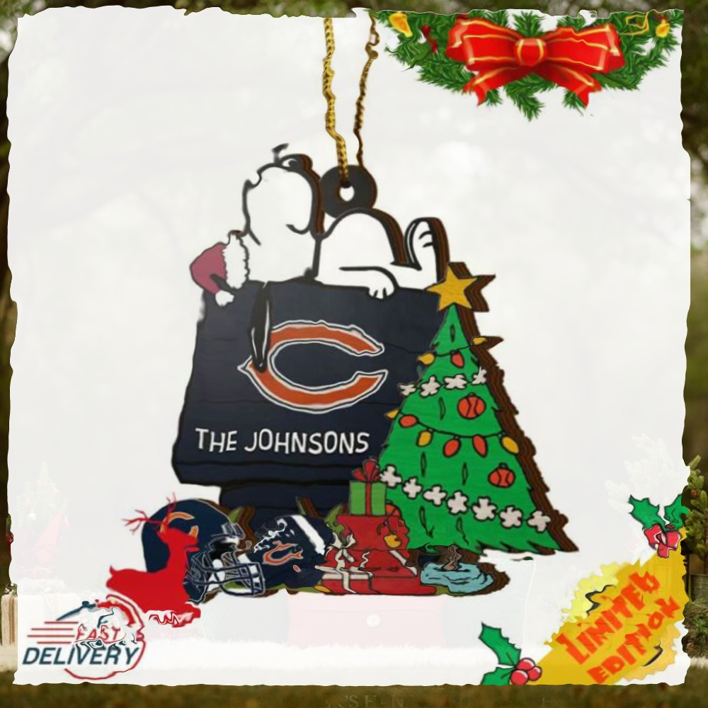 Chicago Bears Snoopy NFL Sport Ornament Custom Name Chicago Bears Snoopy NFL Sport Ornament Custom Name