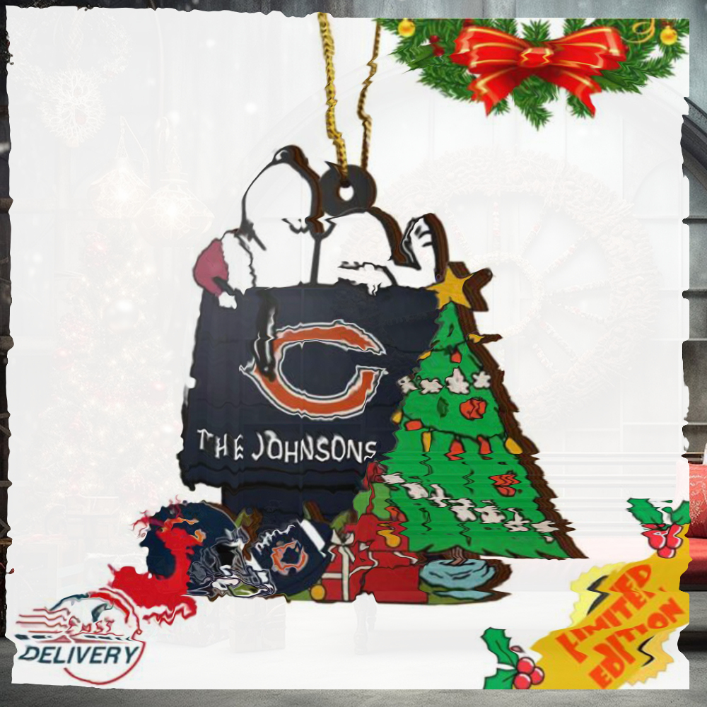 Chicago Bears Snoopy NFL Sport Ornament Custom Name Chicago Bears Snoopy NFL Sport Ornament Custom Name