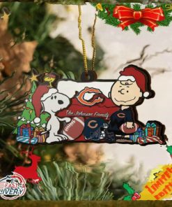 Chicago Bears Snoopy NFL Sport Ornament Custom Your Family Name