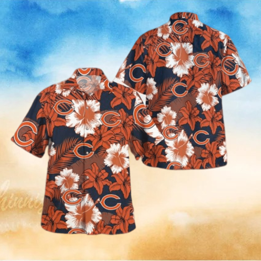 Chicago Bears Summer Flower Hawaiian Shirt Chicago Bears Summer Flower Hawaiian Shirt