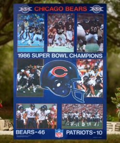 Chicago Bears Super Bowl Xx Champions Commemorative Poster