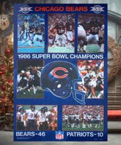 Chicago Bears Super Bowl Xx Champions Commemorative Poster