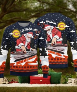 Chicago Bears Teams Funny DJ Santa Knitted Sweater For Christmas