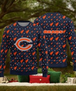 Chicago Bears Teams Pine Tree Patterns Pattern Knitted Sweater For Christmas
