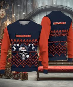 Chicago Bears Ugly Christmas Skull Xmas Sweater