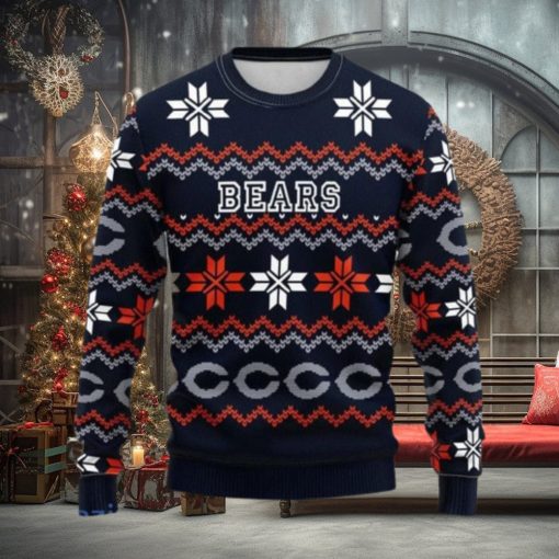 Chicago Bears Ugly Christmas Sweater 3D Gift For Fans