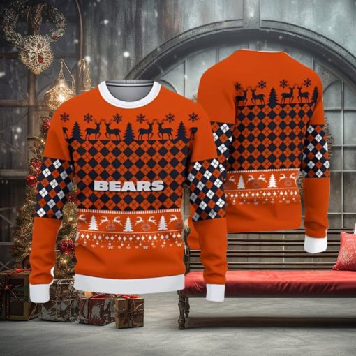 Chicago Bears Ugly Christmas Xmas Sweater Gather Gift Mens Women