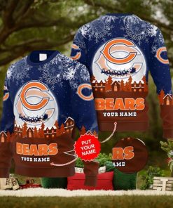 Chicago Bears Ugly Sweater Xmas Night Personalized 3D Ugly Christmas Sweater