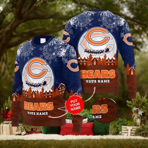 Chicago Bears Ugly Sweater Xmas Night Personalized 3D Ugly Christmas Sweater