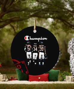 Chicago Bears Walter Payton Dick Butkus And Singletary Signatures Ornament