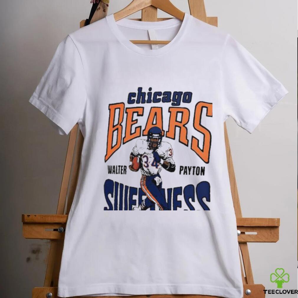 Chicago Bears Walter Payton Homage Ash Retired Player Caricature Tri Blend  T Shirt - Limotees