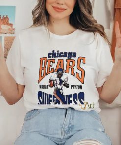 Chicago Bears Walter Payton Homage Ash Retired Player Caricature Tri Blend T Shirt 3 Chicago Bears Walter Payton Homage Ash Retired Player Caricature Tri Blend T Shirt