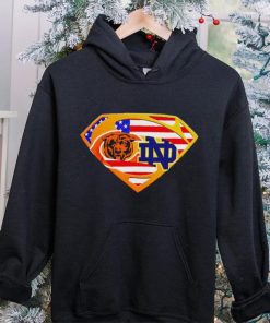 Chicago Bears and Notre Dame Fighting Irish Superman sports logo shirt 1 Chicago Bears and Notre Dame Fighting Irish Superman sports logo shirt
