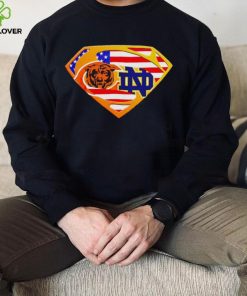 Chicago Bears and Notre Dame Fighting Irish Superman sports logo shirt 3 Chicago Bears and Notre Dame Fighting Irish Superman sports logo shirt