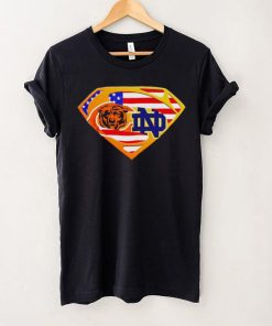 Chicago Bears and Notre Dame Fighting Irish Superman sports logo shirt 4 Chicago Bears and Notre Dame Fighting Irish Superman sports logo shirt