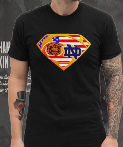 Chicago Bears and Notre Dame Fighting Irish Superman sports logo shirt 7 Chicago Bears and Notre Dame Fighting Irish Superman sports logo shirt