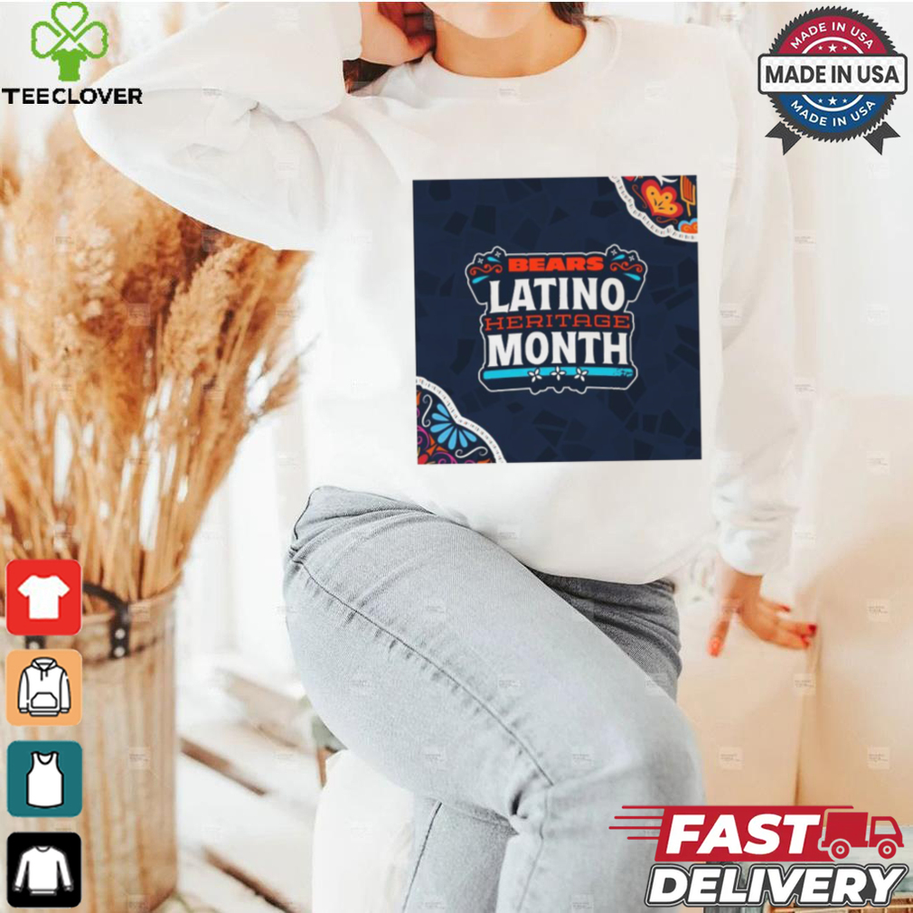 Chicago Bears celebrate Latino Heritage Month NFL Poster t shirt Chicago Bears celebrate Latino Heritage Month NFL Poster t shirt