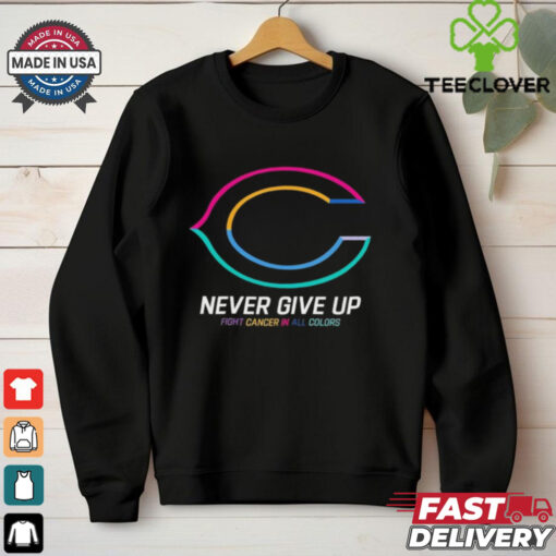 Chicago Bears never give up fight cancer in all colors shirt