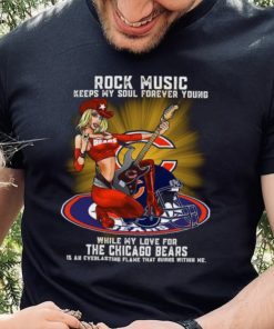 Chicago Bears rock music keep my soul forever young hoodie, sweater, longsleeve, shirt v-neck, t-shirt