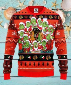 Chicago Blackhawks 12 Grinch Xmas Day Christmas Ugly Sweater Christmas Gift For Fans Party Hoiliday Gift