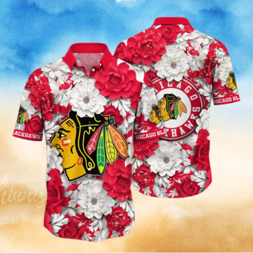 Chicago Blackhawks Golden Edge Hawaiian Shirt