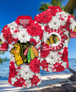 Chicago Blackhawks Golden Edge Hawaiian Shirt