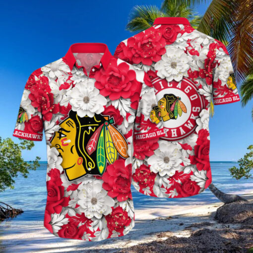 Chicago Blackhawks Golden Edge Hawaiian Shirt