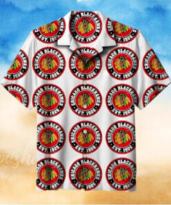 Chicago Blackhawks Heritage Emblem Hawaiian Shirt
