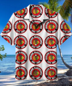 Chicago Blackhawks Heritage Emblem Hawaiian Shirt