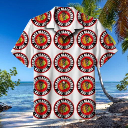 Chicago Blackhawks Heritage Emblem Hawaiian Shirt