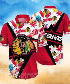 Chicago Blackhawks NHL Flower All Over Printed Classic Hawaiian Shirt