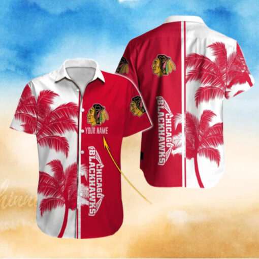 Chicago Blackhawks Palm Paradise Custom Hawaiian Shirt