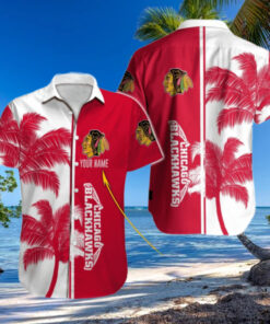 Chicago Blackhawks Palm Paradise Custom Hawaiian Shirt