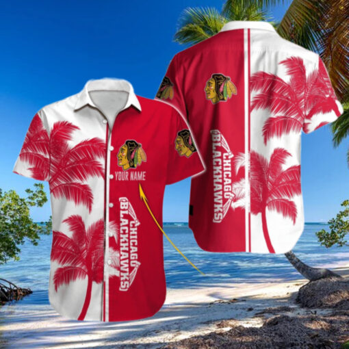 Chicago Blackhawks Palm Paradise Custom Hawaiian Shirt