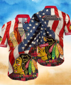 Chicago Blackhawks Patriotic Pride Hawaiian Shirt