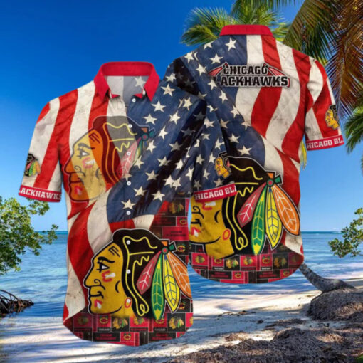Chicago Blackhawks Patriotic Pride Hawaiian Shirt