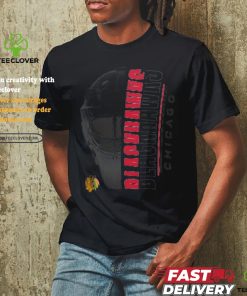 Chicago Blackhawks Starter Half Helmet Logo T Shirt