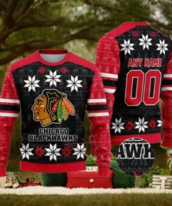 Chicago Blackhawks Sweater Customizable Xmas Sweater for Holiday Fans