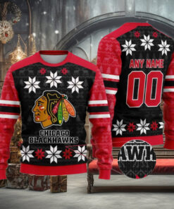 Chicago Blackhawks Sweater Customizable Xmas Sweater for Holiday Fans