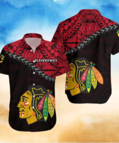 Chicago Blackhawks Tribal Legacy Hawaiian Shirt