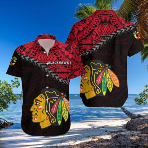 Chicago Blackhawks Tribal Legacy Hawaiian Shirt